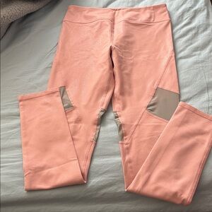 NEW Zella Kids Girls XL 14 16 Pink Shimmer gray insert Leggings yoga pants